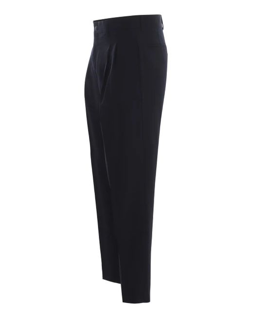 Costumein Blue Pleated-Front Trousers for men