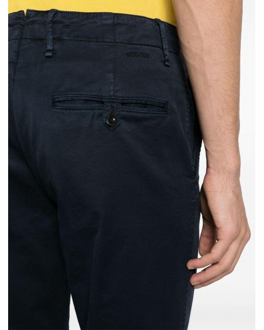 Incotex Blue Mid-rise Stretch-cotton Straight-leg Chinos for men