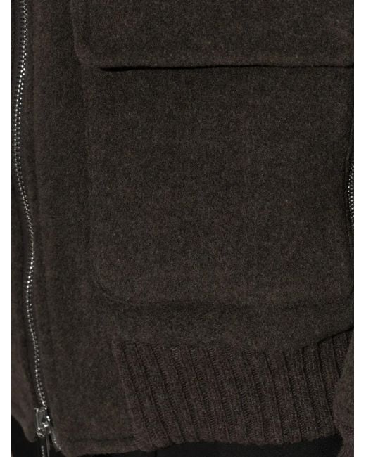 Paul & Shark Black High-Neck Flap-Pocket Jacket