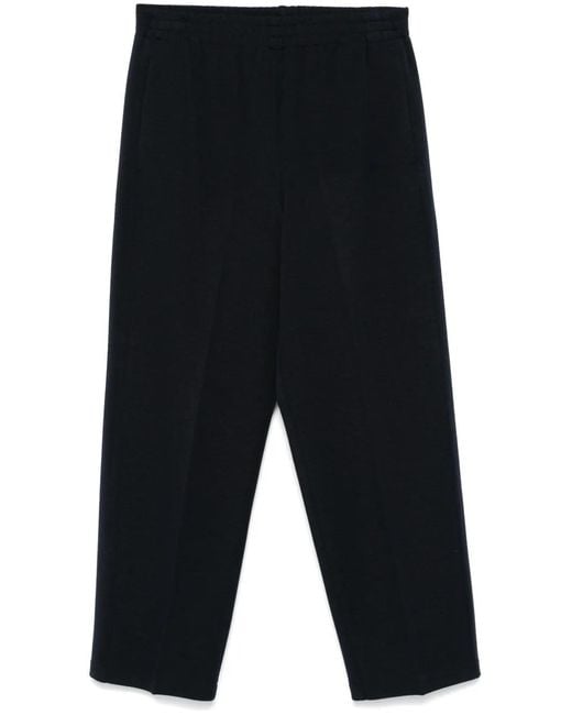Seventy Blue Knitted Straight-Leg Trousers