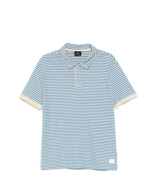 Paul Smith Blue Striped Polo Shirt for men