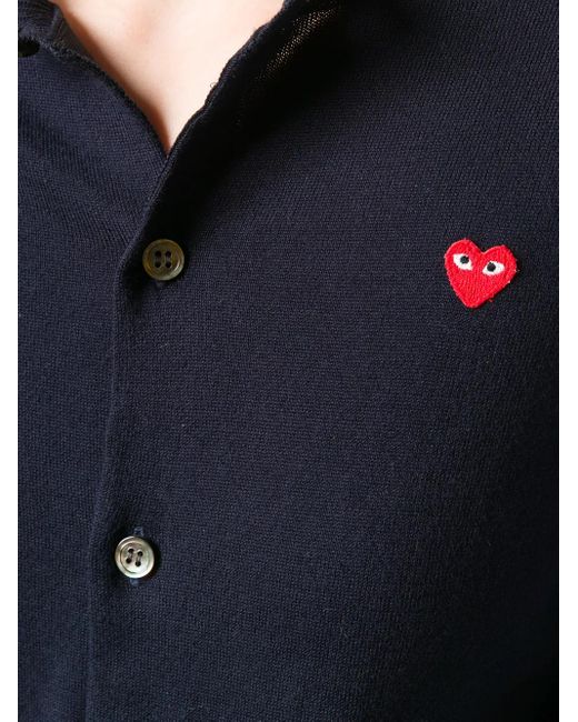 COMME DES GARÇONS PLAY Blue Basic Cardigan