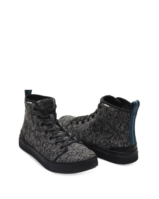 TOMS Black Trvl Lite High-Top Sneakers for men