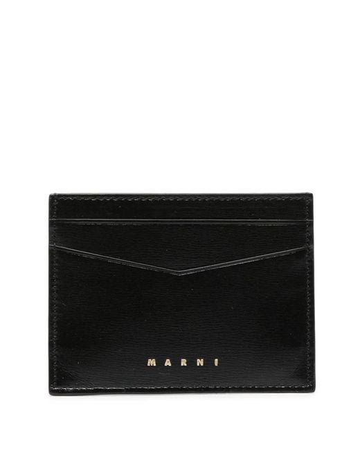 Marni Black Logo-Debossed Cardholder for men