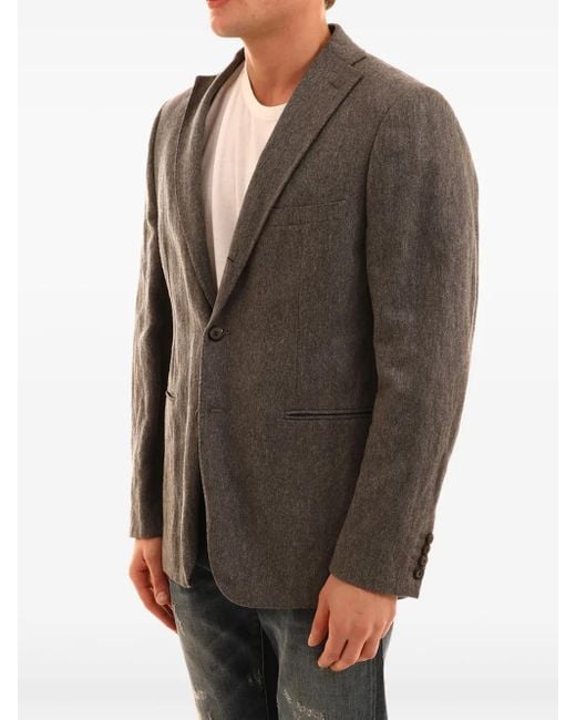 Tonello Gray Single-Breasted Blazer for men