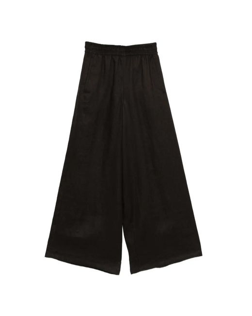 Drykorn Black Ceiling Elasticated-Waist Wide-Leg Trousers