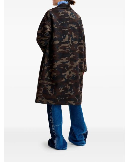 Essentiel Antwerp Black Imperfection Double-Breasted Coat