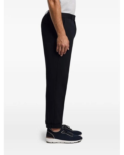 Peserico Black Cuffed Trousers for men