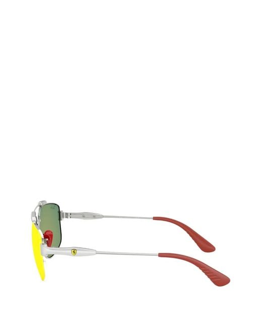 Ray-Ban Red X Scuderia Ferrari Rectangle-Frame Sunglasses