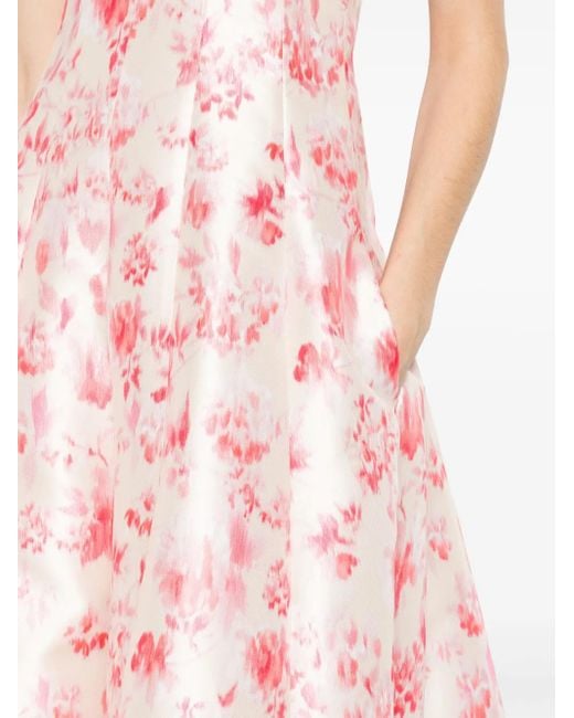 Philosophy Di Lorenzo Serafini Pink Midikleid Mit Blumen-Print