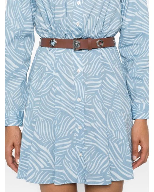 Robe Courte En Popeline À Imprimé Zébré MICHAEL Michael Kors en coloris Blue