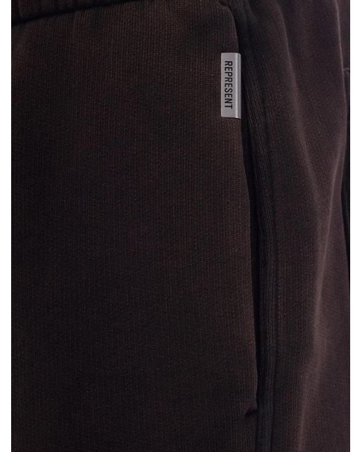Represent Black Initial Coffee Logo-Plaque Track Pants for men