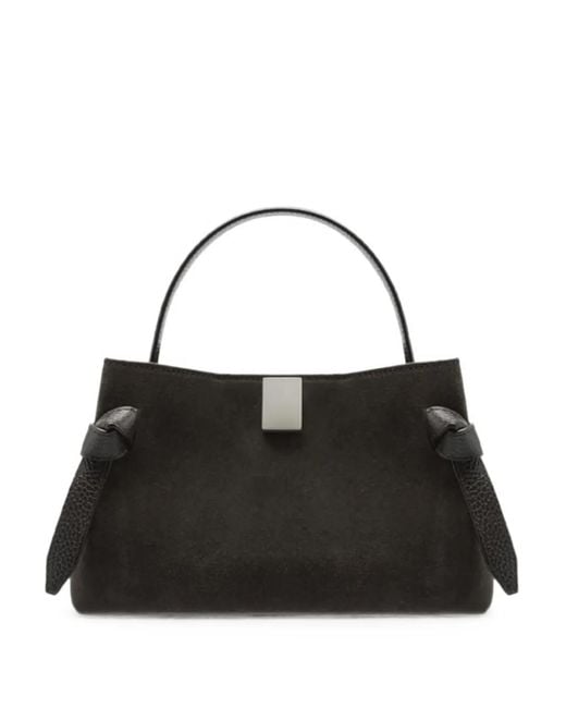 Yuzefi Black Gyoza Suede Tote Bag