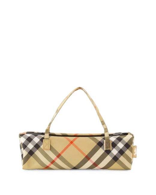 Burberry Metallic Check Folding Umbrella