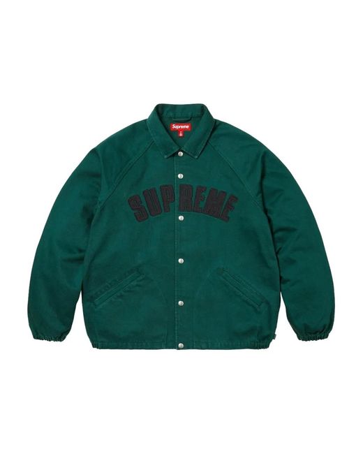 Supreme Green Logo-Embroidered Bomber Jacket for men