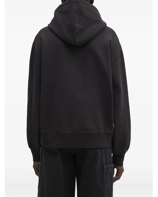 Carhartt Black Wip Logo-Appliqué Hoodie