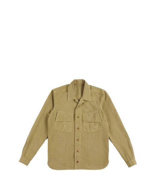 Fortela Green Meckongt Flap-Pocket Overshirt for men