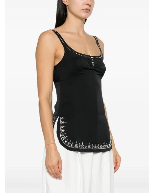 Rabanne Black Stud-Detail Top