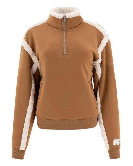 Ugg Brown "Lydi" Half-Zip Sweatshirt