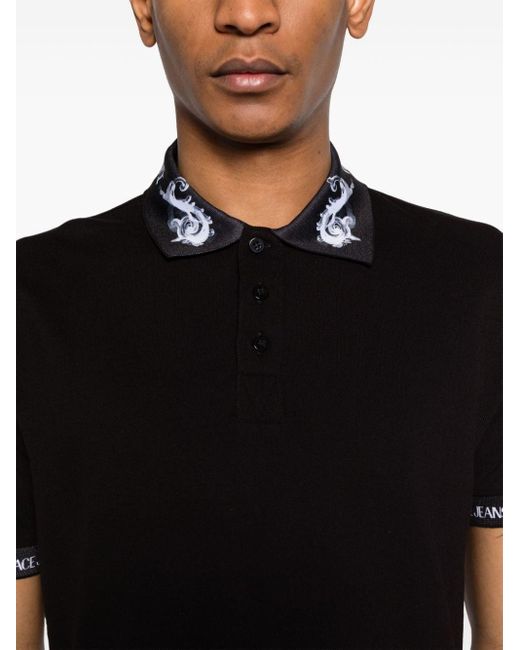 Versace Poloshirt Met Print in het Black voor heren