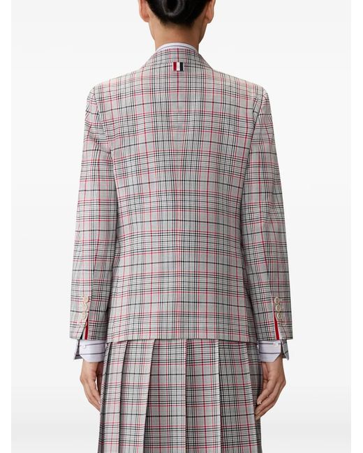Thom Browne Gray Plaid-Pattern Blazer