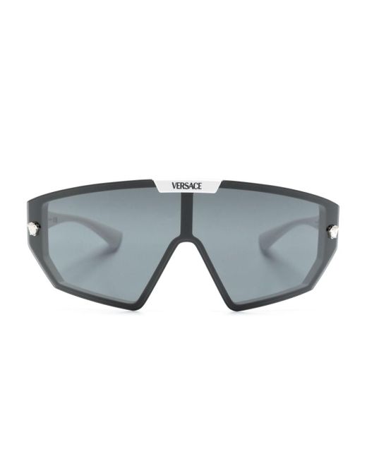Versace Gray Medusa Shield-frame Sunglasses