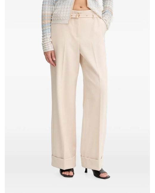 Guess Natural Belted Turn-Up Trousers
