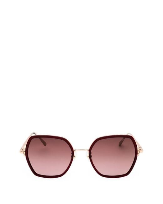 Chopard Pink Geometric-Frame Sunglasses