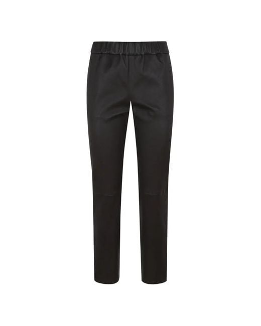 Enes Black Elasticated Trousers