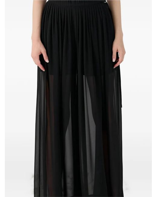 ELEH Black Pleated Palazzo Pants