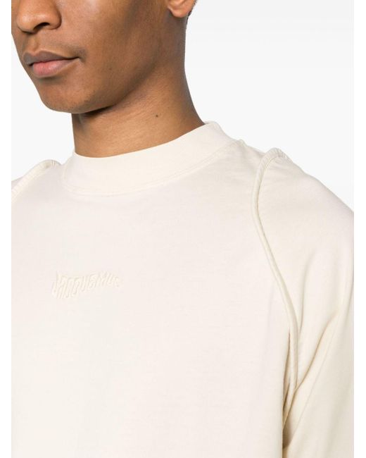 Jacquemus White Le Camargue Logo-embroidered T-shirt for men