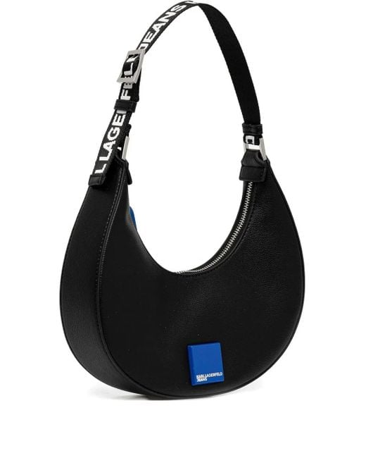 Karl Lagerfeld Half Moon Schoudertas Met Logoband in het Black voor heren