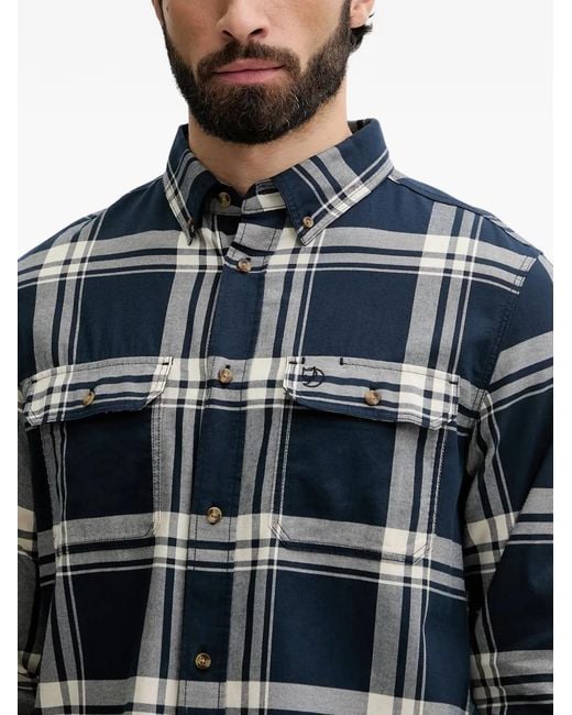 Fjallraven Blue Övik Lite Check-Pattern Shirt for men