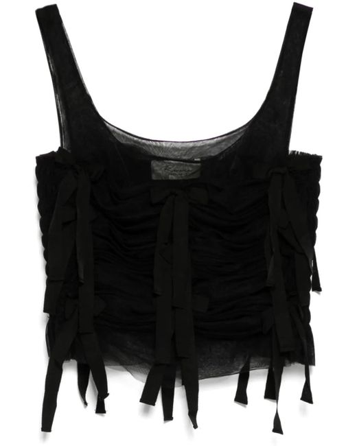 Caroline Hu Tulle Bowknot トップ Black