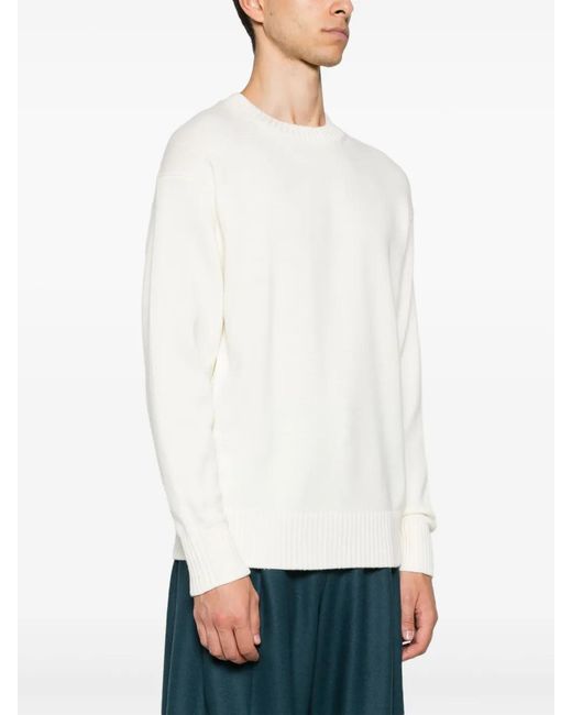 Eraldo White Wool Sweater for men