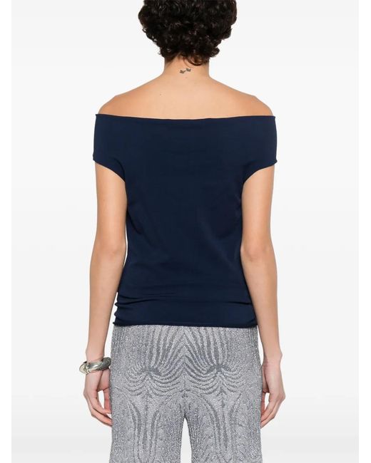 Circus Hotel Blue Boat-Neck Top