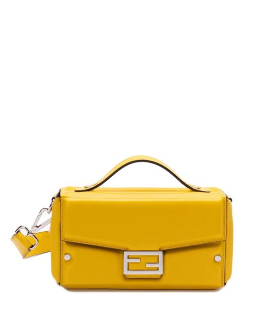 Fendi Yellow Baguette Soft Quilted Leather Tote for men