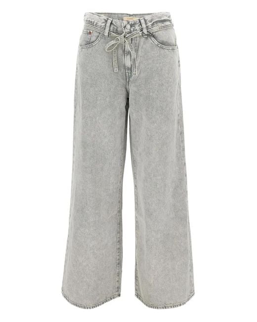 Levi's Jeans Met Wijde Pijpen En Gestrikte Taille in het Gray