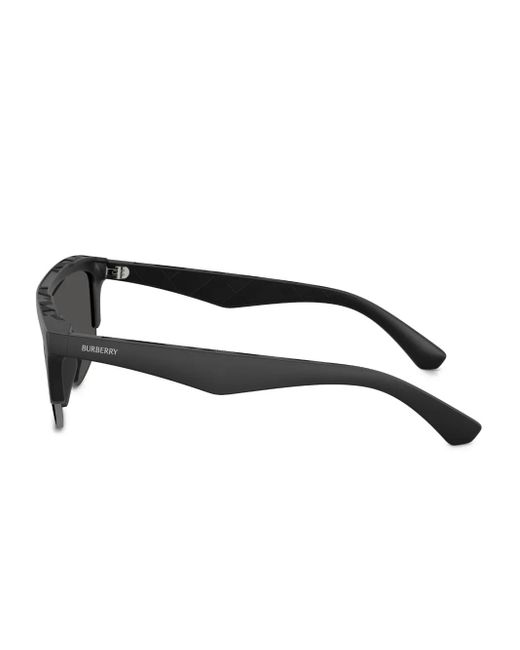 Burberry Gray Shield-Frame Sunglasses for men