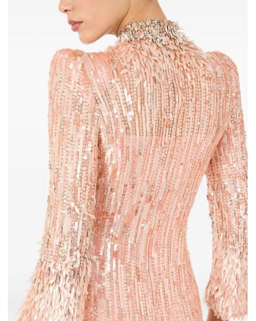 Jenny Packham Pink Memphis Embellished Maxi Dress