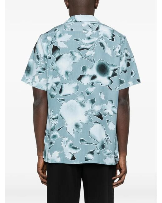 Paul Smith Blue Printed Shirt for men