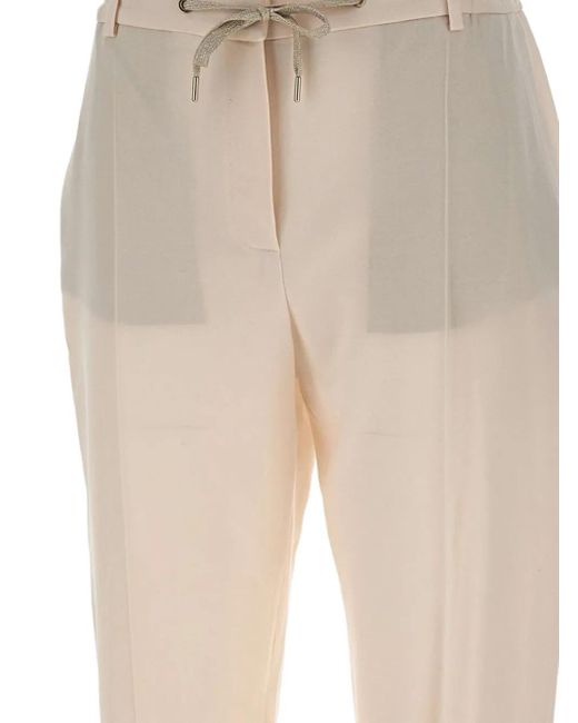 Pantalones Con Cordones Eleventy de color Natural
