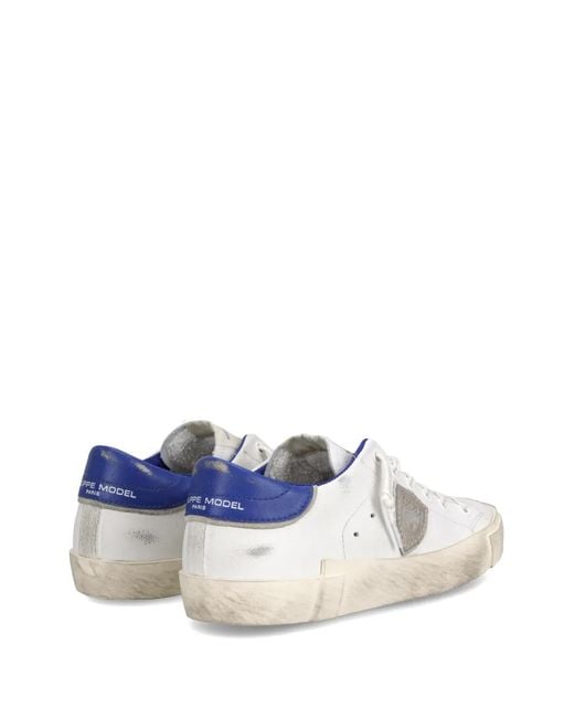 Philippe Model White Logo-Appliqué Sneakers