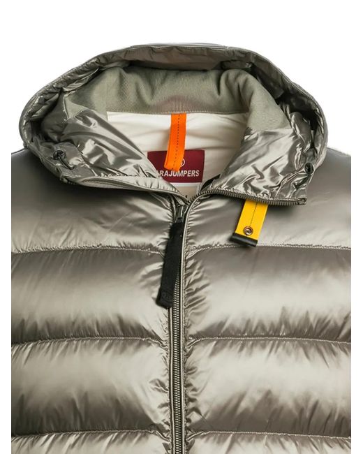 Parajumpers Gray Pharrel Hooded Quilted Jacket for men