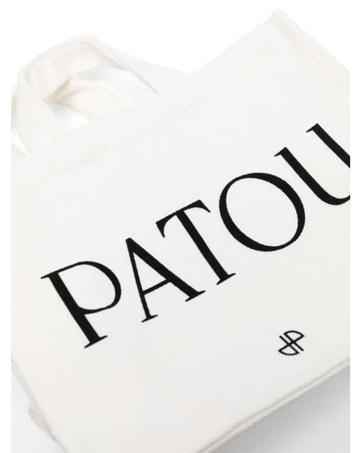 Patou White Logo Tote Bag