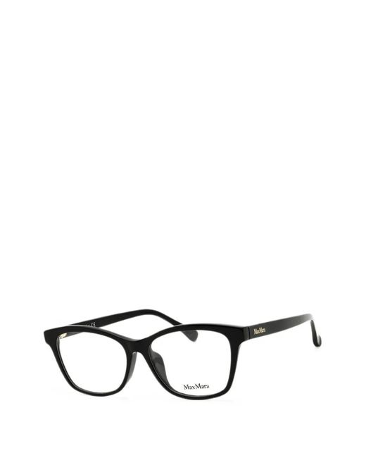 Max Mara Black Rectangle-Frame Glasses
