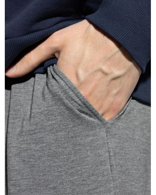 Hanro Trainingsshorts Met Gemêleerd-Effect in het Gray voor heren