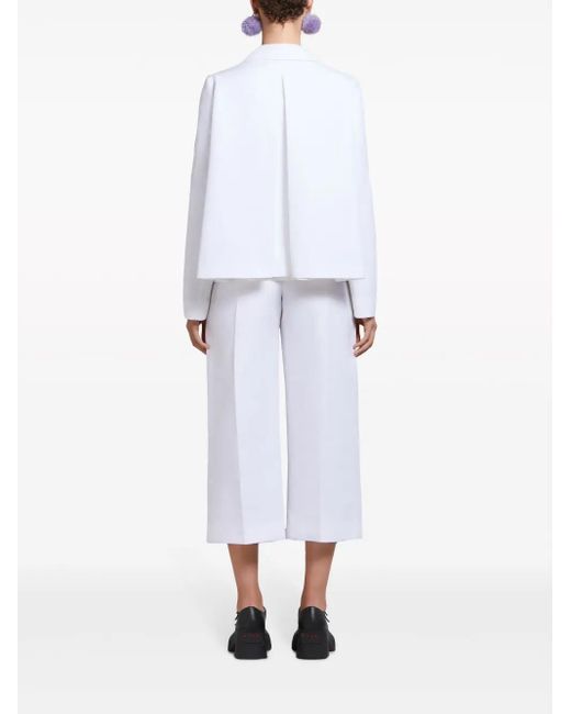 Marni White Einreihiger Blazer