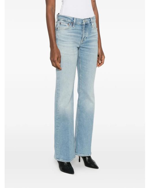 Re/done Blue Button-Fastening Jeans