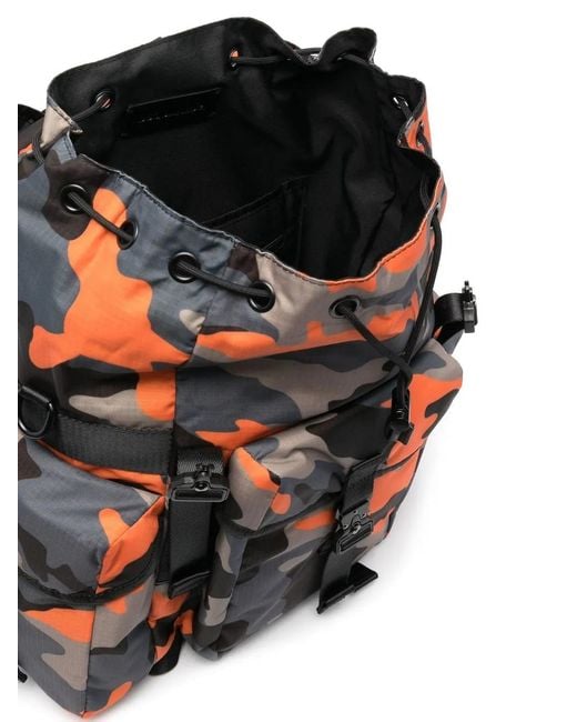 DSquared² Black Ceresio 9 Camouflage-Print Backpack for men